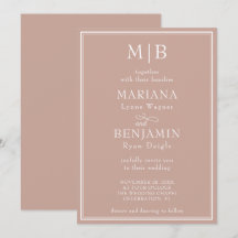 Boda Minimalista Moderna Rosa