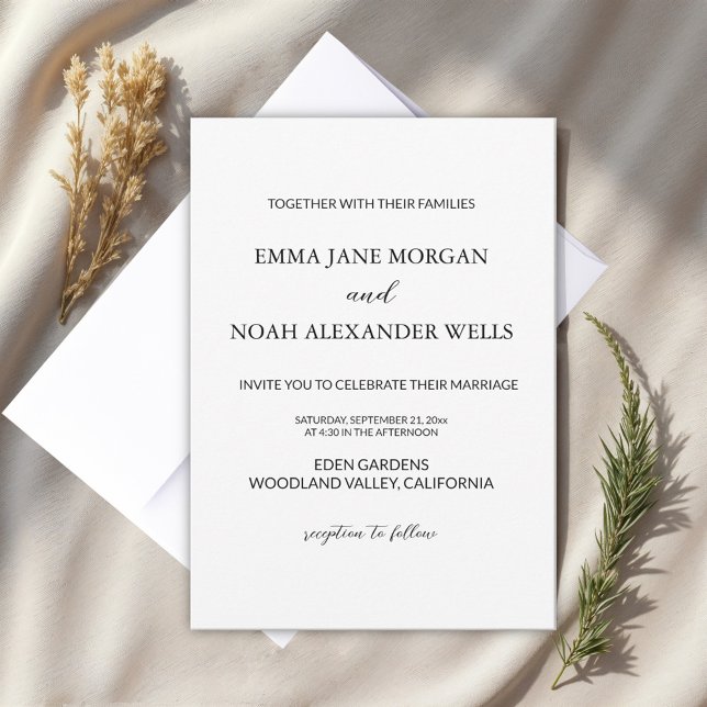 Invitación Boda Minimalista moderno (Subido por el creador)