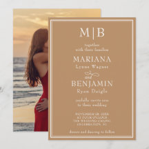 Boda Minimalista Moderno Boho Marrón Frontera