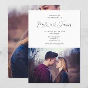 Invitación Boda minimalista moderno de fotografía