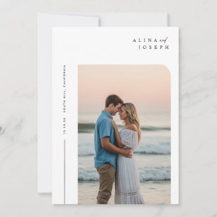 Invitación Boda Minimalista moderno de fotografía de Boho