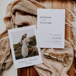 Invitación Boda Minimalista moderno de fotografía de Boho