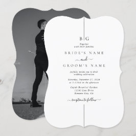 Invitación Boda minimalista moderno de fotografía en línea en