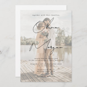 Invitación Boda Minimalista moderno de fotografías