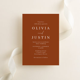 Invitación Boda Minimalista moderno de Terracotta