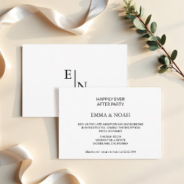 Invitación Boda Minimalista moderno después del Fiesta