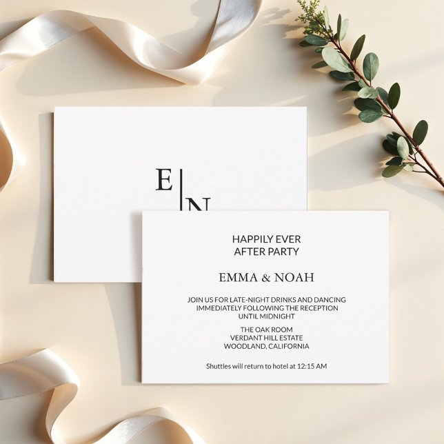 Invitación Boda Minimalista moderno después del Fiesta (Subido por el creador)