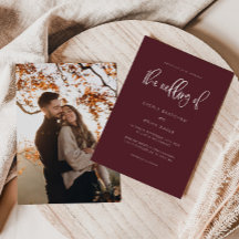 Boda Minimalista moderno Merlot