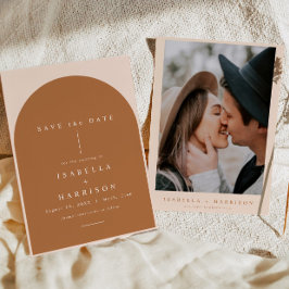 Invitación Boda Minimalista moderno Naranja quemado de MIA