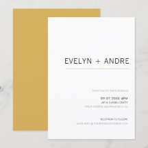 Boda Minimalista moderno simple blanco y dorado