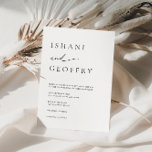 Invitación Boda Minimalista moderno simple en blanco y negro<br><div class="desc">Diseñado para coordinar con para la colección de invitaciones a bodas "Pure". Para cambiar detalles, haga clic en "Detalles". Para mover el texto o cambiar el tamaño, la fuente o el color, haga clic en "Editar usando la herramienta de diseño". Vea el enlace de la colección en esta página para...</div>