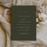 Invitación Boda Minimalista moderno verde oliva<br><div class="desc">Más invitaciones de bodas de Bonito en la Pequeña Tienda Bayleigh!</div>