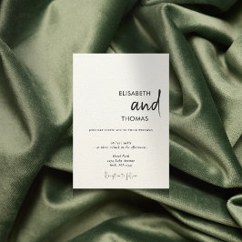 Invitación Boda minimalista moderno y simple