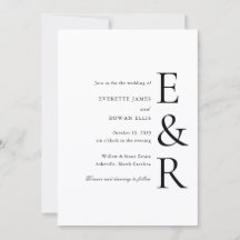 Boda Minimalista Monograma Moderno y Audaz