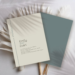 Invitación Boda Minimalista Neutral moderno