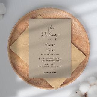 Invitación Boda Minimalista ruso