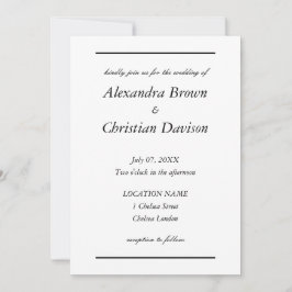 Invitación Boda Minimalista simple