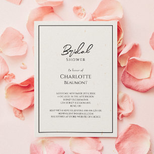 Invitación Boda Minimalista simple ducha de novia