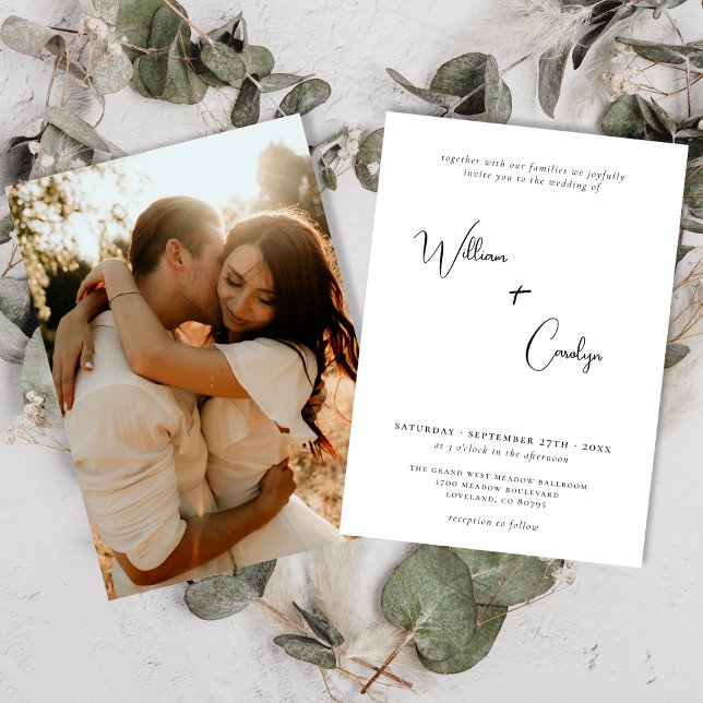 Invitación Boda Minimalista simple y elegante (Subido por el creador)