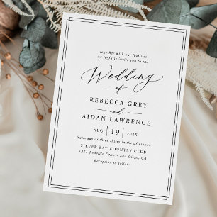 Invitación Boda minimalista simple y moderno
