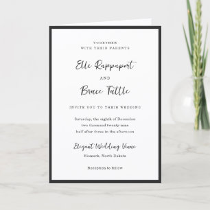 Invitación Boda Minimalista Tipografía Moderna