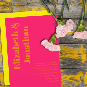 Invitación Boda minimalista Vibrante Sunrise Mezcla y combina