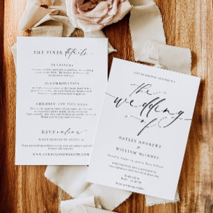 Invitación Boda Minimalista y detalles de Ellesmere