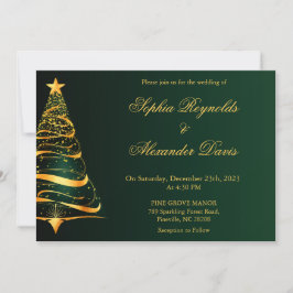 Invitación Boda minimalista y elegante de árbol de Navidad