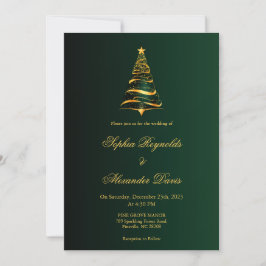 Invitación Boda minimalista y elegante de árbol de Navidad