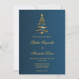 Invitación Boda minimalista y elegante de árbol de Navidad
