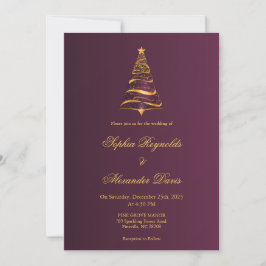 Invitación Boda minimalista y elegante de árbol de Navidad