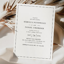 Invitación Boda mínimo de escritura moderna