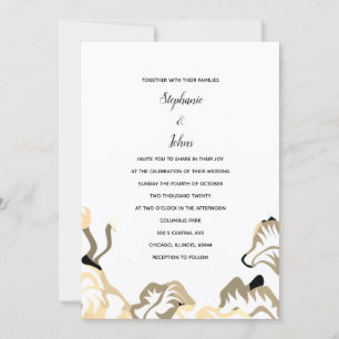 Invitación Boda Mínimo De La Hoja De Verano De Primavera Boho