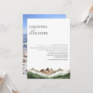 Invitación Boda Mínimo de Montaña