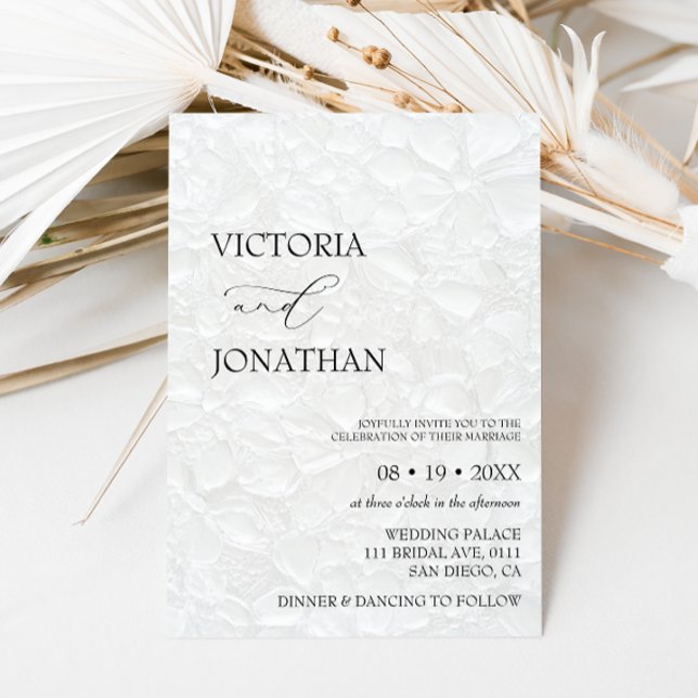 Invitación Boda mínimo en blanco y negro (Subido por el creador)