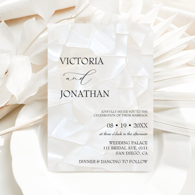 Invitación Boda mínimo moderno en blanco y negro (Subido por el creador)