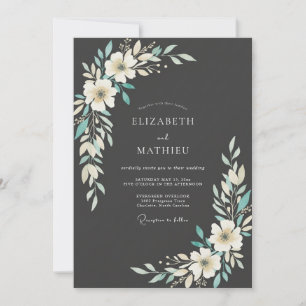 Invitación Boda Mística Nocturna de Carbón Oscuro