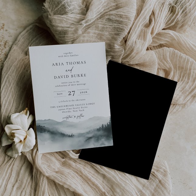 Invitación Boda Misty Mountain (Subido por el creador)