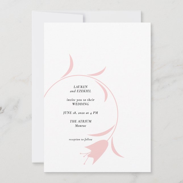 INVITACIÓN BODA MOD PINK TULIP (Anverso)