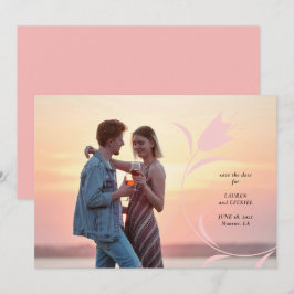 INVITACIÓN BODA MOD PINK TULIP GUARDAR LA FECHA