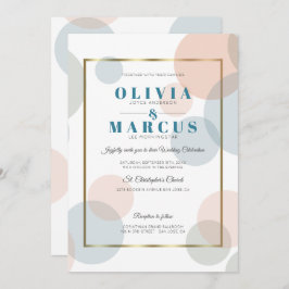 Invitación Boda Modern Pastel Confetti Dots