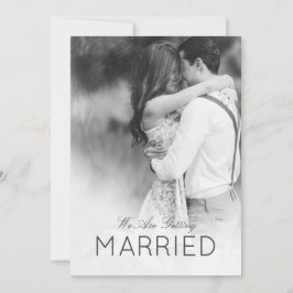 Invitación Boda moderna  2 Foto elegante en blanco y negro