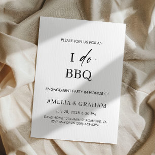 Invitación Boda moderna al aire libre BBQ Fiesta de compromis