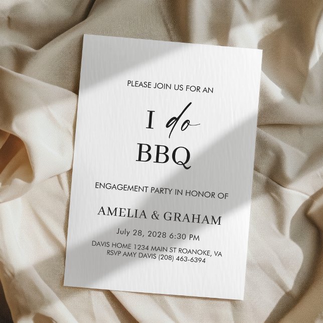 Invitación Boda moderna al aire libre BBQ Fiesta de compromis (Subido por el creador)