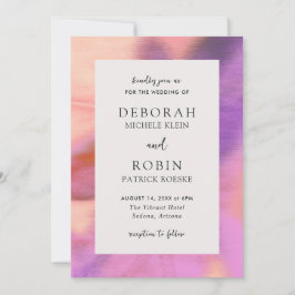 Invitación Boda Moderna Audaz y Vibrante