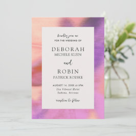 Invitación Boda Moderna Audaz y Vibrante