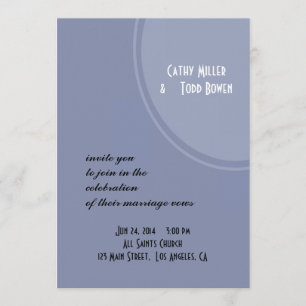 Invitación Boda moderna azul claro