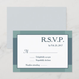 Invitación Boda moderna azul turquesa azul marino oscuro RSVP