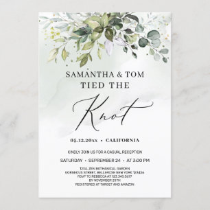 Invitación Boda moderna boho con follaje de vegetación compro