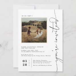 Invitación Boda Moderna Boho Desierto | Foto Cuadrada